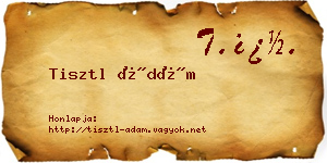 Tisztl Ádám névjegykártya